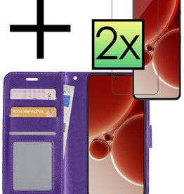 NoXx NoXx OnePlus Nord 3 Hoesje Bookcase Met 2x Screenprotector - Paars