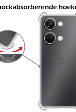 Nomfy Hoesje Geschikt voor OnePlus Nord 3 Hoesje Shock Proof Cover Case Shockproof Met Screenprotector - Hoes Geschikt voor OnePlus Nord 3 Hoes Siliconen Back Case - Transparant