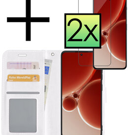 NoXx NoXx OnePlus Nord 3 Hoesje Bookcase Met 2x Screenprotector - Wit