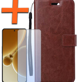 Nomfy Nomfy OnePlus Nord 3 Hoesje Bookcase Met Screenprotector - Bruin