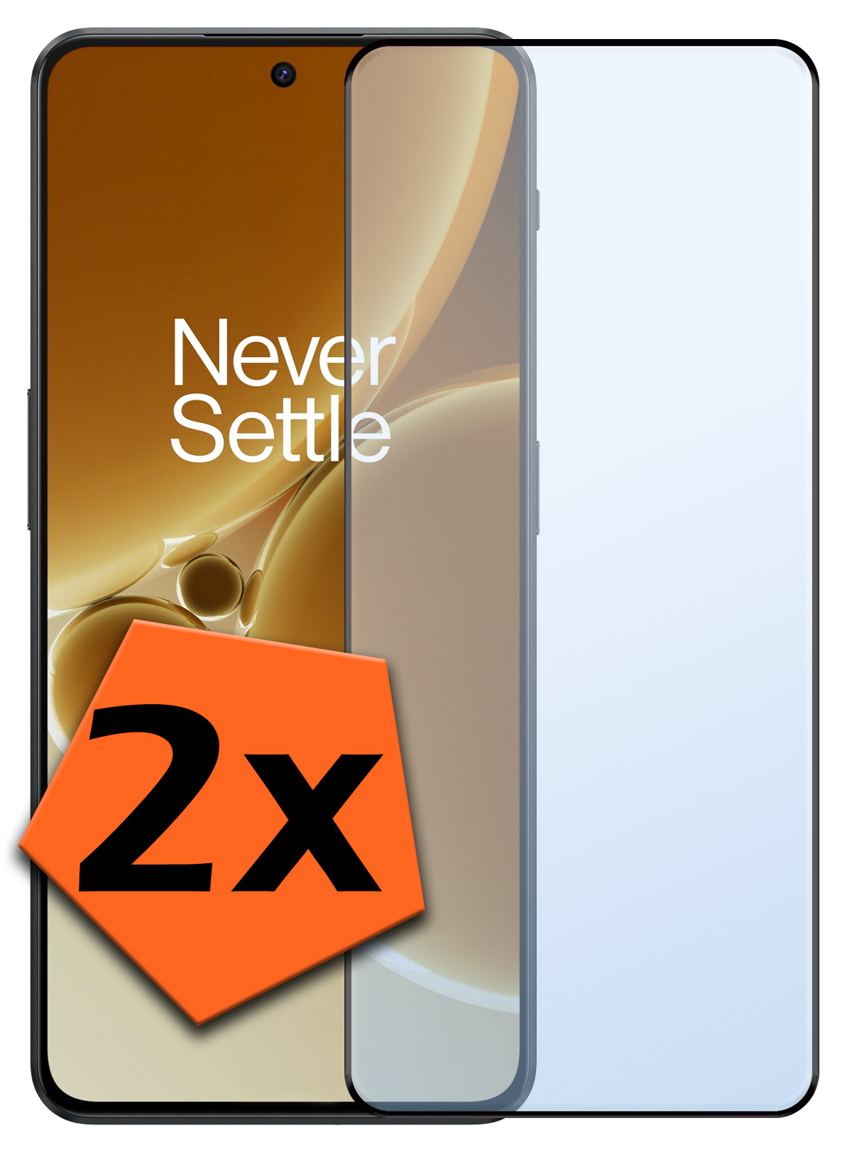 Nomfy Screenprotector Geschikt voor OnePlus Nord 3 Screenprotector Bescherm Glas - Screenprotector Geschikt voor OnePlus Nord 3 Screen Protector Tempered Glass Full Screen Full Cover - 2 PACK