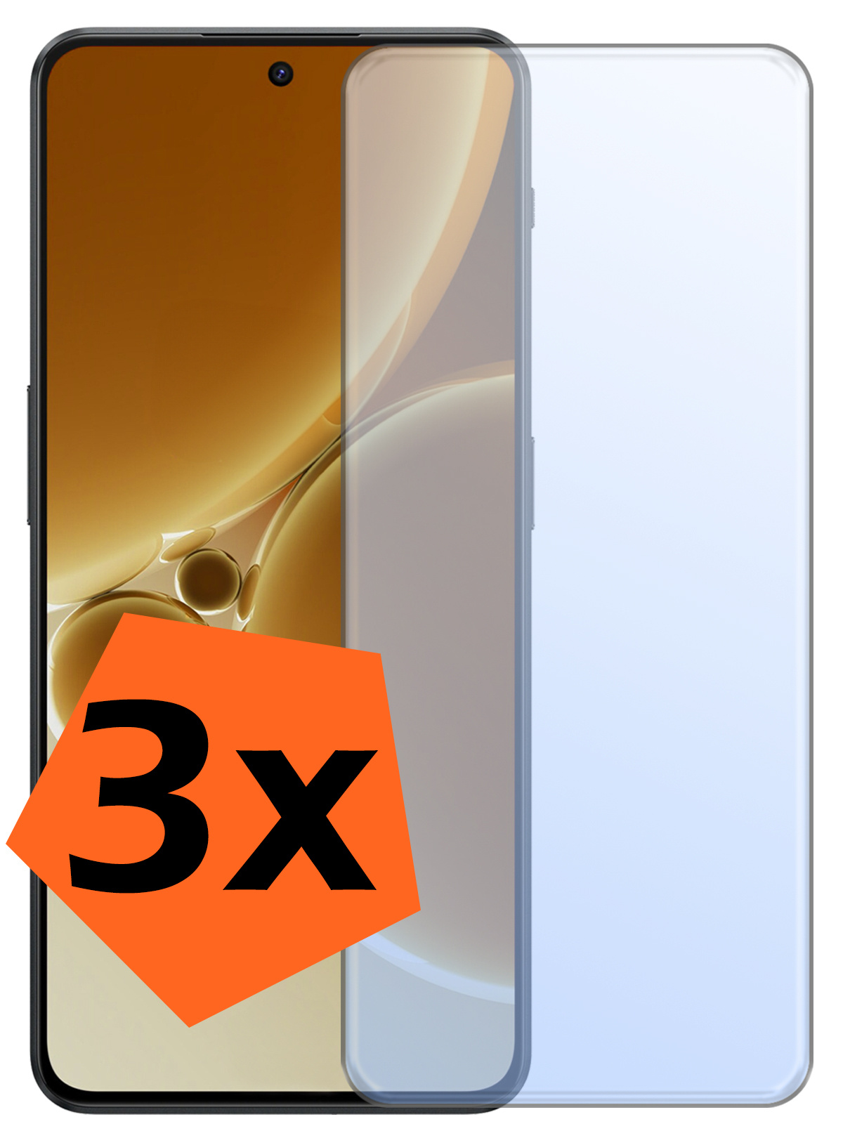 Nomfy Screenprotector Geschikt voor OnePlus Nord 3 Screenprotector Bescherm Glas Tempered Glass - Screenprotector Geschikt voor OnePlus Nord 3 Screen Protector - 3 PACK