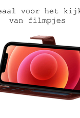 BASEY. Hoes Geschikt voor iPhone 12 Pro Max Hoesje Bookcase Hoes 2-in-1 Cover - Hoesje Geschikt voor iPhone 12 Pro Max Hoes 2-in-1 Hoesje Case - Bruin