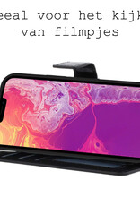 BASEY. Hoes Geschikt voor iPhone 13 Pro Max Hoesje Bookcase Hoes 2-in-1 Cover - Hoesje Geschikt voor iPhone 13 Pro Max Hoes 2-in-1 Hoesje Case - Zwart