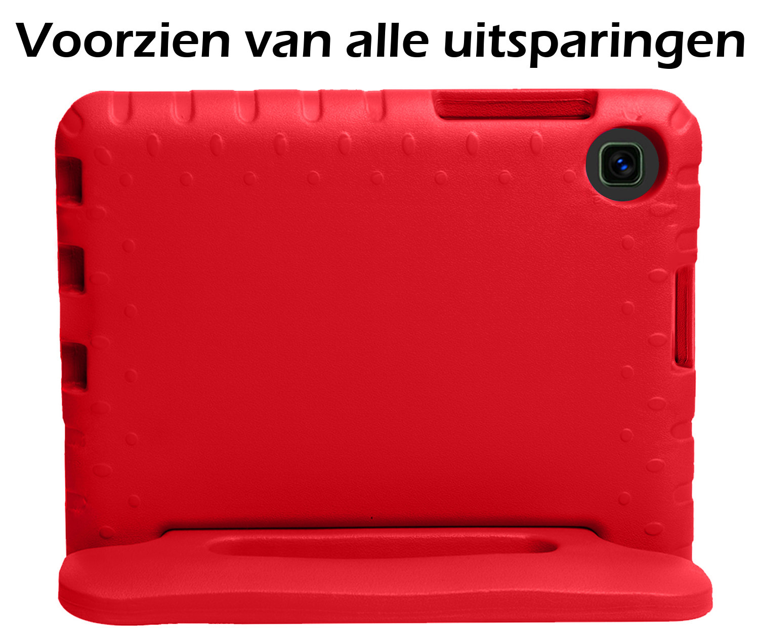 Nomfy Hoes Geschikt voor Samsung Galaxy Tab A 10.1 2019 Hoes Bumper Kindvriendelijk Kids Case Kinderhoes - Hoesje Geschikt voor Samsung Tab A 10.1 2019 Hoesje Shockproof Cover Hoes - Rood