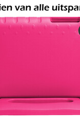 Nomfy Hoes Geschikt voor Samsung Galaxy Tab A 10.1 2019 Hoes Bumper Kindvriendelijk Kids Case Kinderhoes - Hoesje Geschikt voor Samsung Tab A 10.1 2019 Hoesje Shockproof Cover Hoes - Roze