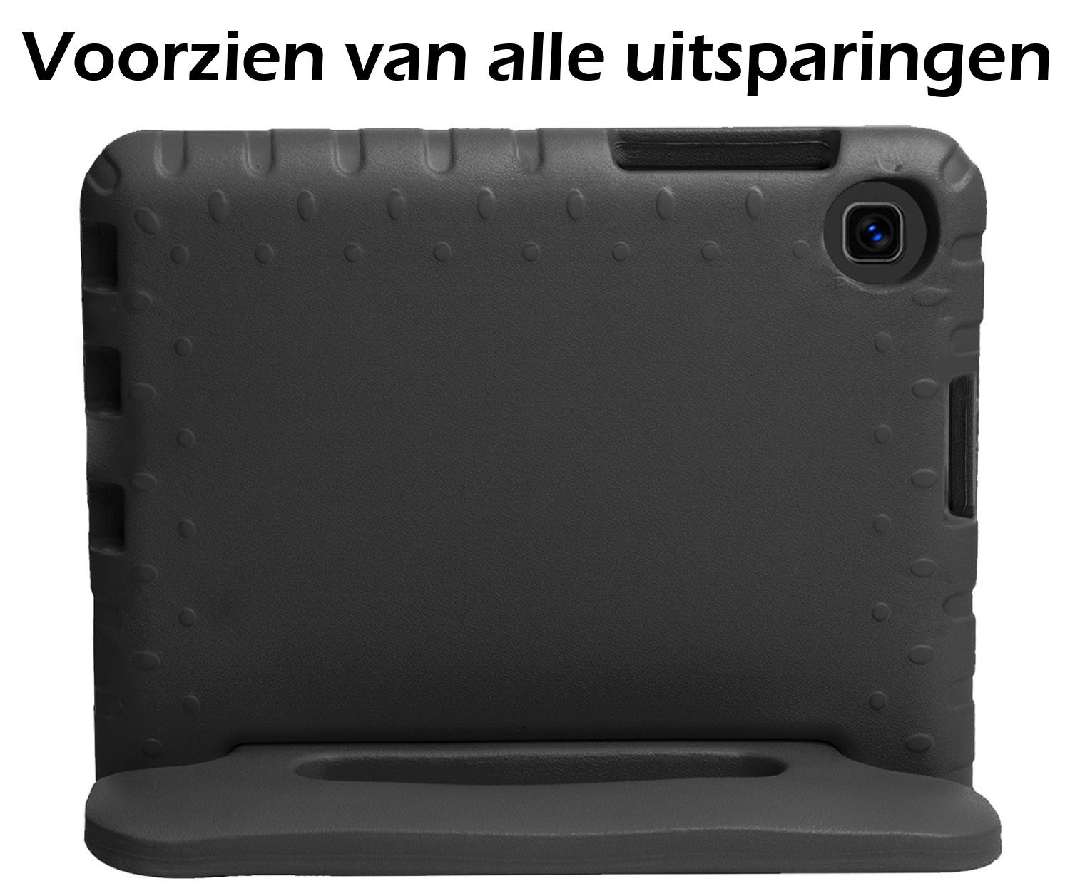 Nomfy Hoes Geschikt voor Samsung Galaxy Tab A 10.1 2019 Hoes Bumper Kindvriendelijk Kids Case Kinderhoes - Hoesje Geschikt voor Samsung Tab A 10.1 2019 Hoesje Shockproof Cover Hoes - Zwart