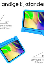 NoXx Hoesje Geschikt voor Samsung Galaxy Tab A 10.1 2019 Hoesje Kinderhoes Shockproof Hoes Kids Case - Blauw