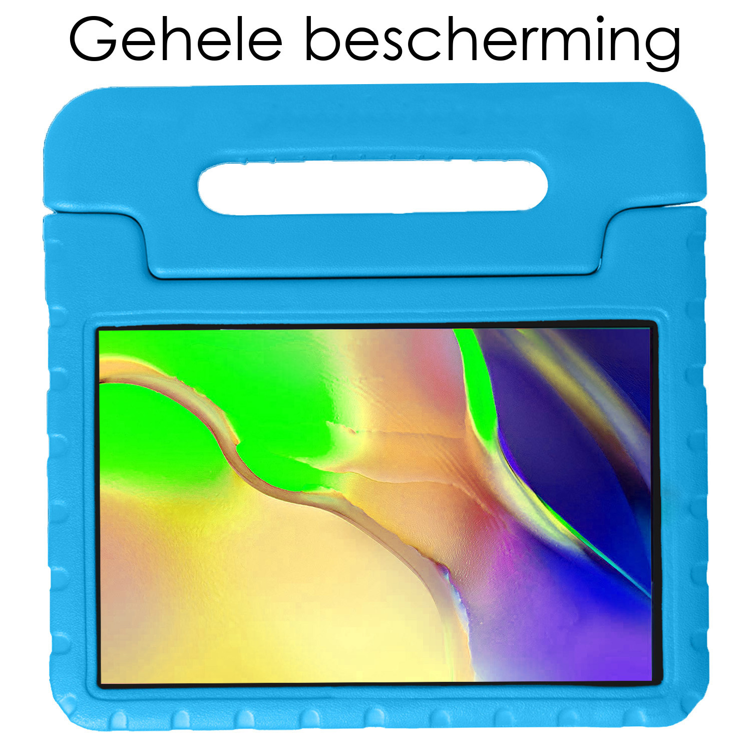 NoXx Hoesje Geschikt voor Samsung Galaxy Tab A 10.1 2019 Hoesje Kinderhoes Shockproof Hoes Kids Case - Blauw