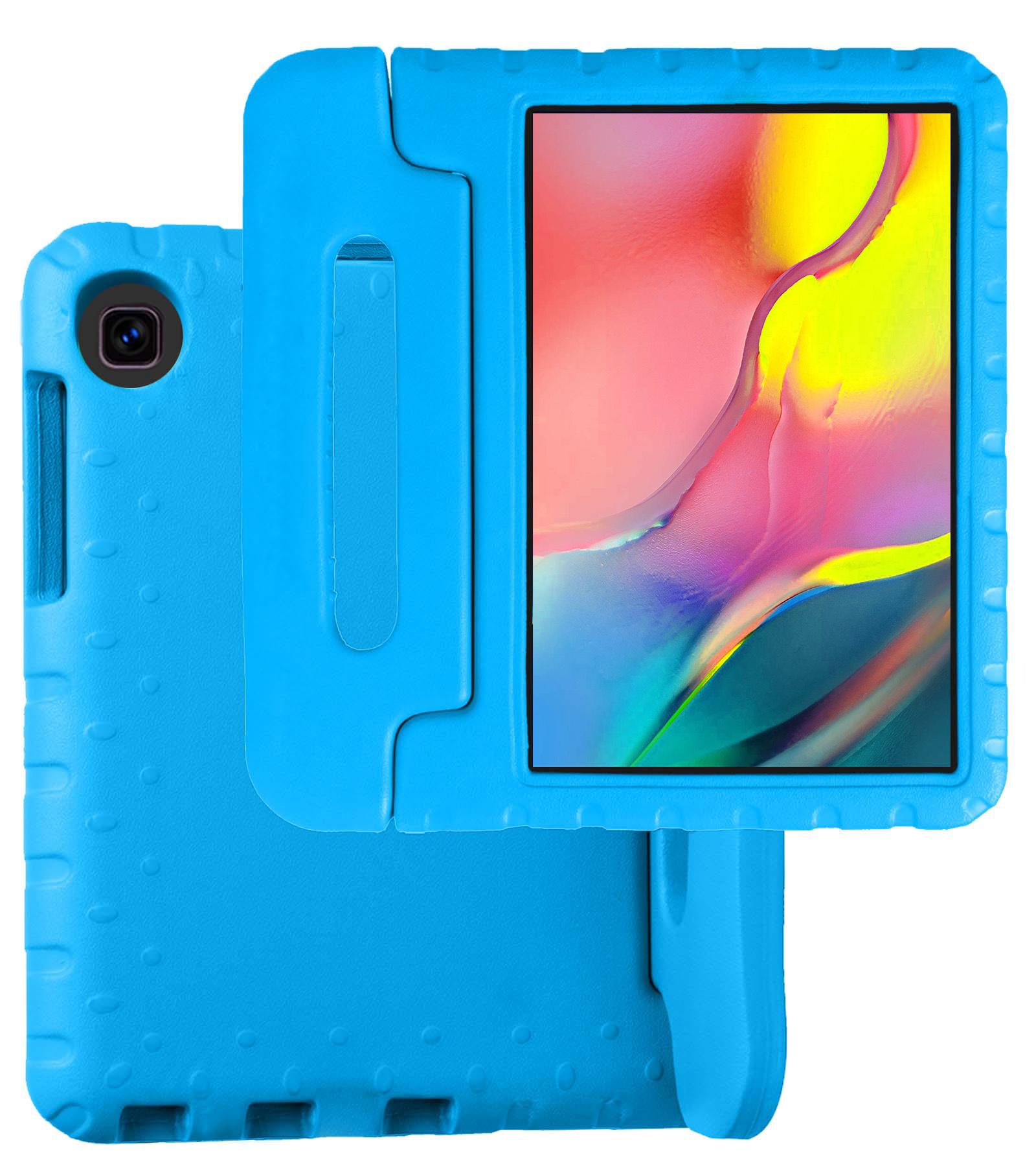 BASEY. Hoesje Geschikt voor Samsung Galaxy Tab A 10.1 2019 Hoesje Kinder Hoes Shockproof Kinderhoes - Kindvriendelijk Hoesje Geschikt voor Samsung Tab A 10.1 2019 Hoes Kids Case - Blauw