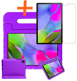 Nomfy Nomfy Samsung Galaxy Tab A 10.1 2019 Kinderhoes Met Screenprotector - Paars