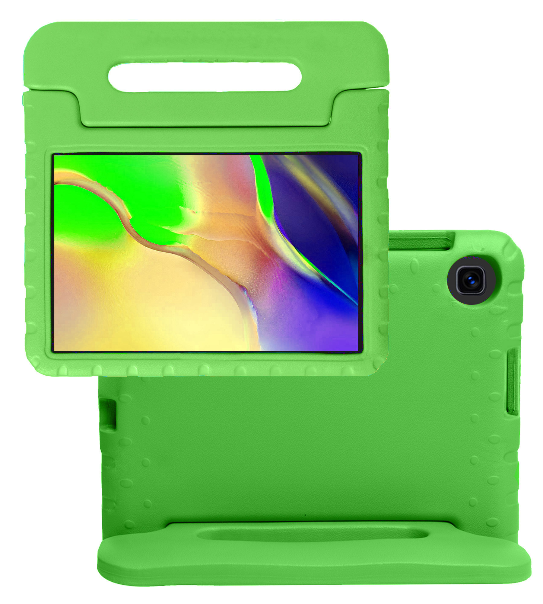 NoXx Hoesje Geschikt voor Samsung Galaxy Tab A 10.1 2019 Hoesje Kinderhoes Shockproof Hoes Kids Case - Groen