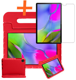Nomfy Nomfy Samsung Galaxy Tab A 10.1 2019 Kinderhoes Met Screenprotector - Rood
