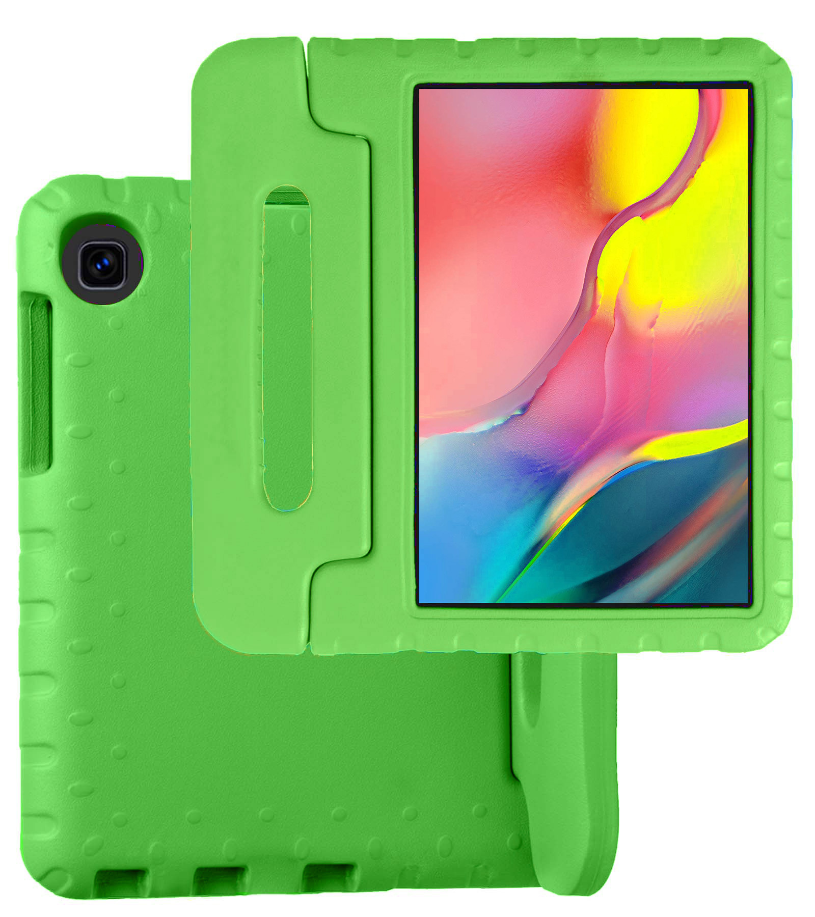 BASEY. Hoesje Geschikt voor Samsung Galaxy Tab A 10.1 2019 Hoesje Kinder Hoes Shockproof Kinderhoes - Kindvriendelijk Hoesje Geschikt voor Samsung Tab A 10.1 2019 Hoes Kids Case - Groen