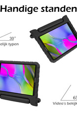 Nomfy Hoes Geschikt voor Samsung Galaxy Tab A 10.1 2019 Hoes Bumper Kindvriendelijk Kids Case Kinderhoes Met Screenprotector - Hoesje Geschikt voor Samsung Tab A 10.1 2019 Hoesje Shockproof Cover Hoes - Zwart