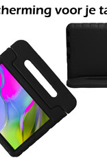 Nomfy Hoes Geschikt voor Samsung Galaxy Tab A 10.1 2019 Hoes Bumper Kindvriendelijk Kids Case Kinderhoes Met Screenprotector - Hoesje Geschikt voor Samsung Tab A 10.1 2019 Hoesje Shockproof Cover Hoes - Zwart