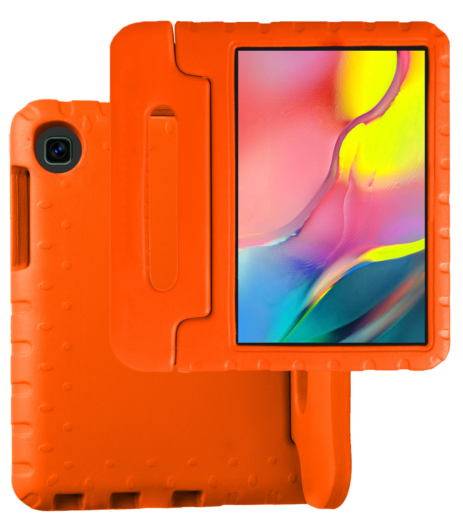 BASEY. Hoesje Geschikt voor Samsung Galaxy Tab A 10.1 2019 Hoesje Kinder Hoes Shockproof Kinderhoes - Kindvriendelijk Hoesje Geschikt voor Samsung Tab A 10.1 2019 Hoes Kids Case - Oranje