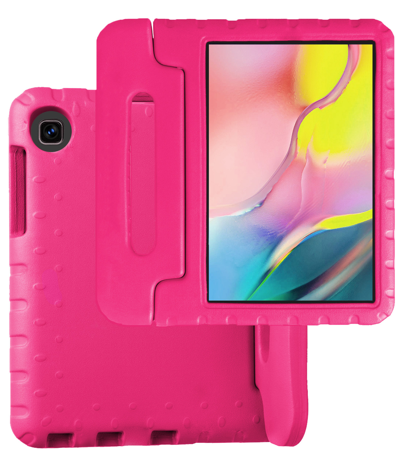 BASEY. Hoesje Geschikt voor Samsung Galaxy Tab A 10.1 2019 Hoesje Kinder Hoes Shockproof Kinderhoes - Kindvriendelijk Hoesje Geschikt voor Samsung Tab A 10.1 2019 Hoes Kids Case - Roze