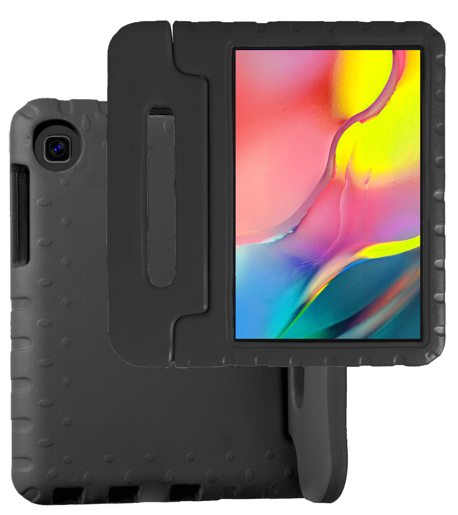 BASEY. Hoesje Geschikt voor Samsung Galaxy Tab A 10.1 2019 Hoesje Kinder Hoes Shockproof Kinderhoes - Kindvriendelijk Hoesje Geschikt voor Samsung Tab A 10.1 2019 Hoes Kids Case - Zwart