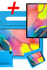 BASEY. Hoesje Geschikt voor Samsung Galaxy Tab A 10.1 2019 Hoesje Kinder Hoes Shockproof Kinderhoes Met Screenprotector - Kindvriendelijk Hoesje Geschikt voor Samsung Tab A 10.1 2019 Hoes Kids Case - Blauw