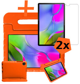 Nomfy Nomfy Samsung Galaxy Tab A 10.1 2019 Kinderhoes Met 2x Screenprotector - Oranje