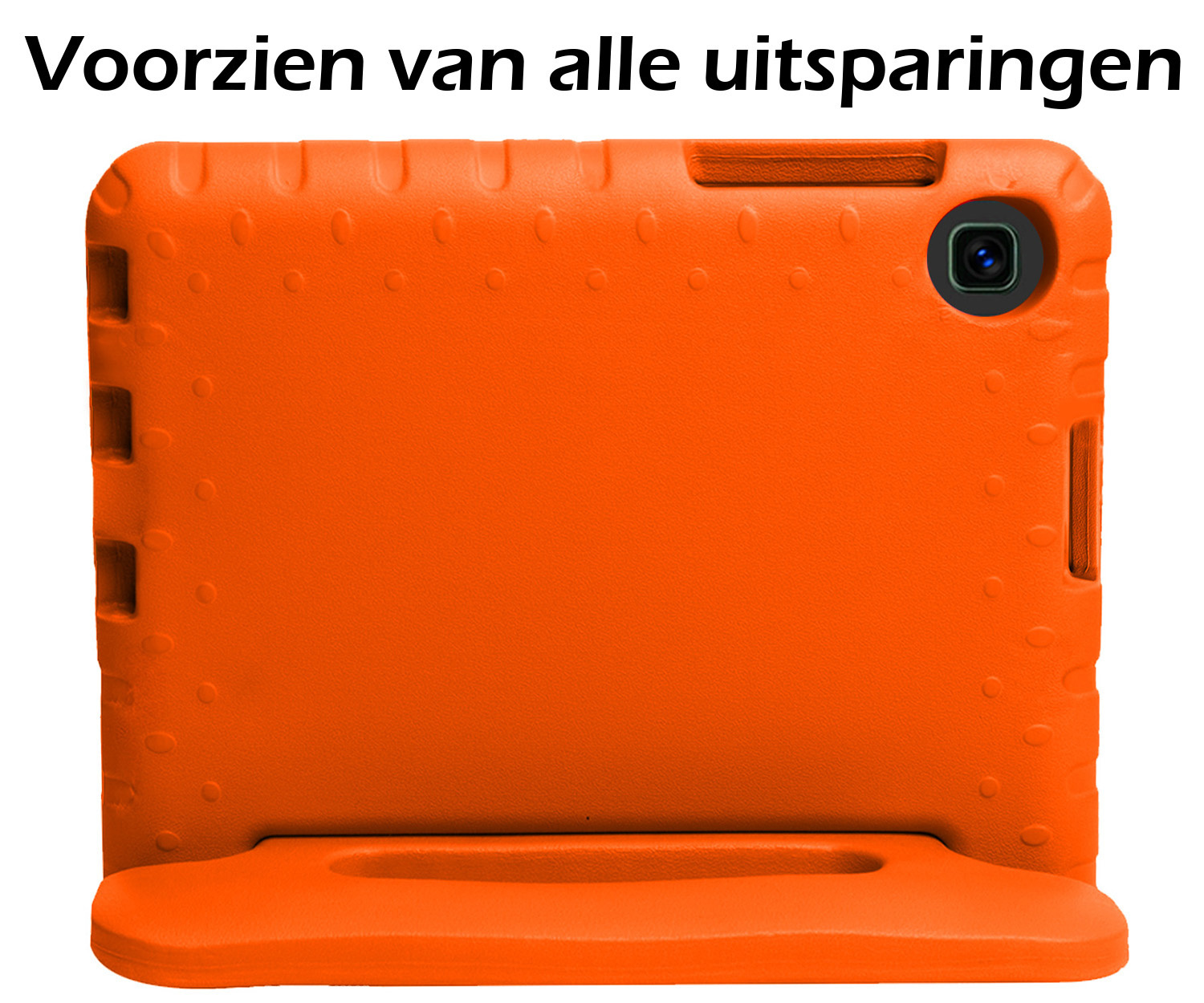 Nomfy Hoes Geschikt voor Samsung Galaxy Tab A 10.1 2019 Hoes Bumper Kindvriendelijk Kids Case Kinderhoes Met 2x Screenprotector - Hoesje Geschikt voor Samsung Tab A 10.1 2019 Hoesje Shockproof Cover Hoes - Oranje
