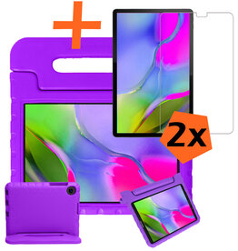 Nomfy Nomfy Samsung Galaxy Tab A 10.1 2019 Kinderhoes Met 2x Screenprotector - Paars