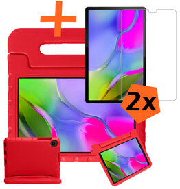 Nomfy Nomfy Samsung Galaxy Tab A 10.1 2019 Kinderhoes Met 2x Screenprotector - Rood