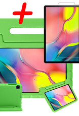 BASEY. Hoesje Geschikt voor Samsung Galaxy Tab A 10.1 2019 Hoesje Kinder Hoes Shockproof Kinderhoes Met Screenprotector - Kindvriendelijk Hoesje Geschikt voor Samsung Tab A 10.1 2019 Hoes Kids Case - Groen