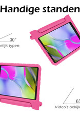 Nomfy Hoes Geschikt voor Samsung Galaxy Tab A 10.1 2019 Hoes Bumper Kindvriendelijk Kids Case Kinderhoes Met 2x Screenprotector - Hoesje Geschikt voor Samsung Tab A 10.1 2019 Hoesje Shockproof Cover Hoes - Roze