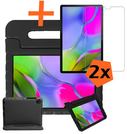 Nomfy Nomfy Samsung Galaxy Tab A 10.1 2019 Kinderhoes Met 2x Screenprotector - Zwart