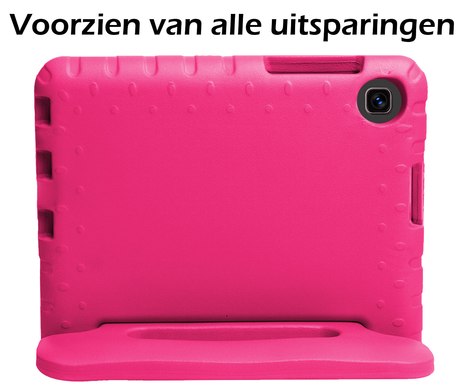 Nomfy Hoes Geschikt voor Samsung Galaxy Tab A 10.1 2019 Hoes Bumper Kindvriendelijk Kids Case Kinderhoes Met 2x Screenprotector - Hoesje Geschikt voor Samsung Tab A 10.1 2019 Hoesje Shockproof Cover Hoes - Roze