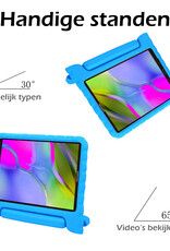 Nomfy Hoes Geschikt voor Samsung Galaxy Tab A 10.1 2019 Hoes Bumper Kindvriendelijk Kids Case Kinderhoes Met 2x Screenprotector - Hoesje Geschikt voor Samsung Tab A 10.1 2019 Hoesje Shockproof Cover Hoes - Blauw