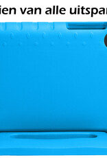 Nomfy Hoes Geschikt voor Samsung Galaxy Tab A 10.1 2019 Hoes Bumper Kindvriendelijk Kids Case Kinderhoes Met 2x Screenprotector - Hoesje Geschikt voor Samsung Tab A 10.1 2019 Hoesje Shockproof Cover Hoes - Blauw