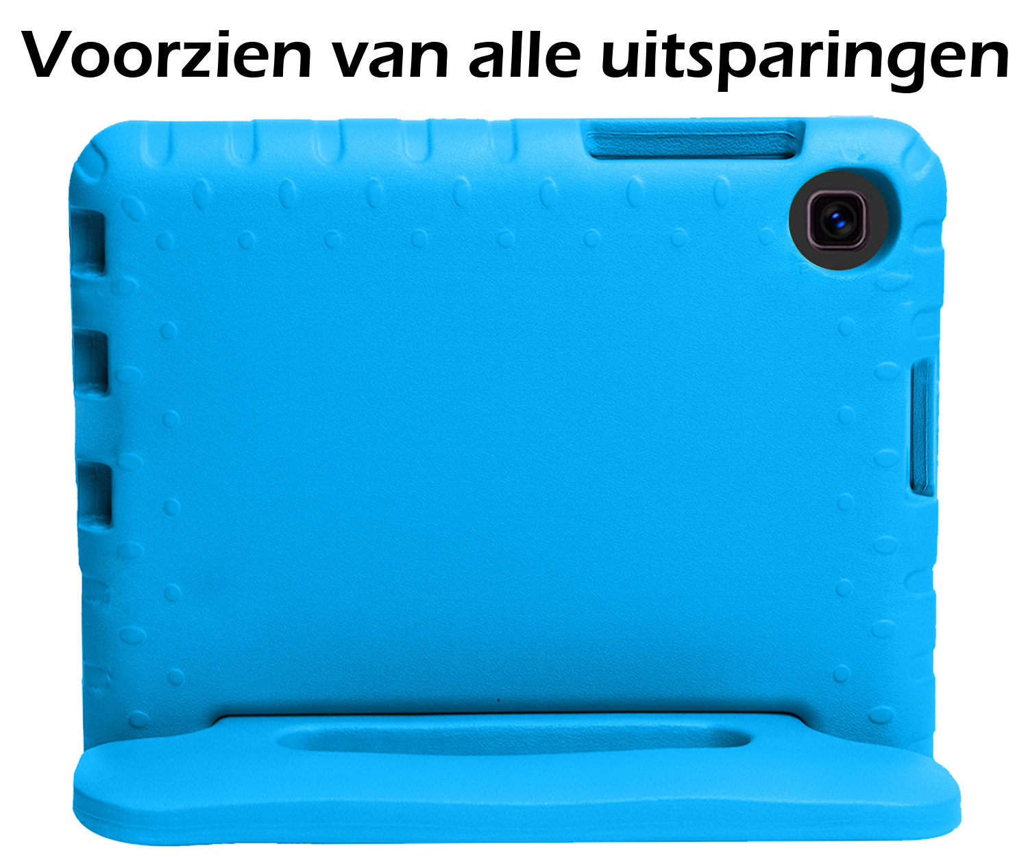 Nomfy Hoes Geschikt voor Samsung Galaxy Tab A 10.1 2019 Hoes Bumper Kindvriendelijk Kids Case Kinderhoes Met 2x Screenprotector - Hoesje Geschikt voor Samsung Tab A 10.1 2019 Hoesje Shockproof Cover Hoes - Blauw