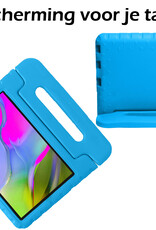 Nomfy Hoes Geschikt voor Samsung Galaxy Tab A 10.1 2019 Hoes Bumper Kindvriendelijk Kids Case Kinderhoes Met 2x Screenprotector - Hoesje Geschikt voor Samsung Tab A 10.1 2019 Hoesje Shockproof Cover Hoes - Blauw