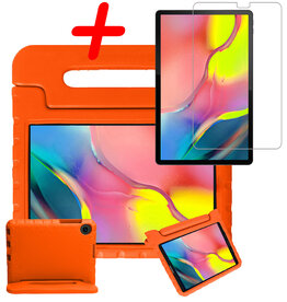 BASEY. BASEY. Samsung Galaxy Tab A 10.1 2019 Kinderhoes Met Screenprotector - Oranje