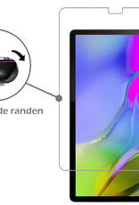 Nomfy Hoes Geschikt voor Samsung Galaxy Tab A 10.1 2019 Hoes Bumper Kindvriendelijk Kids Case Kinderhoes Met 2x Screenprotector - Hoesje Geschikt voor Samsung Tab A 10.1 2019 Hoesje Shockproof Cover Hoes - Oranje