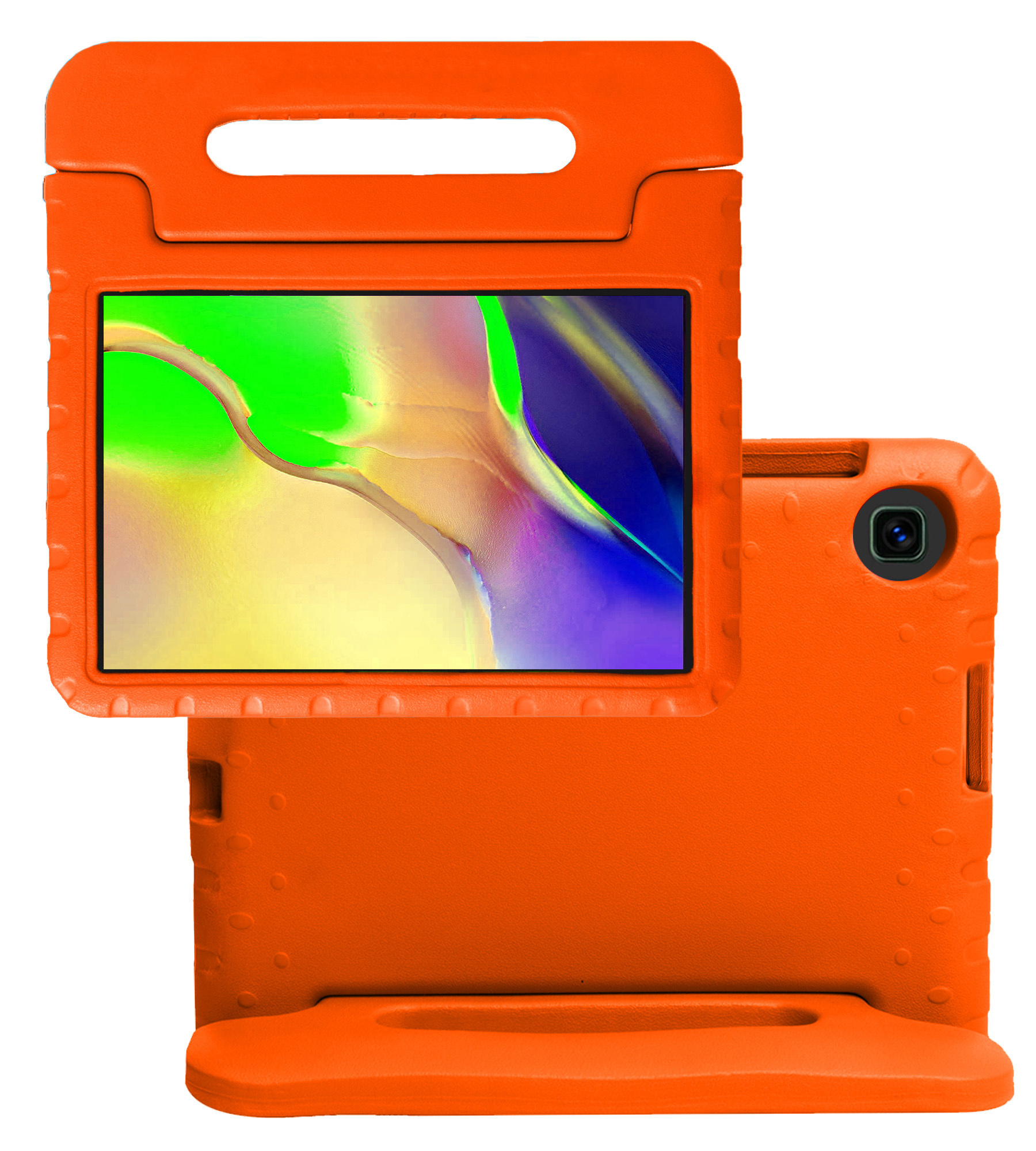 NoXx Hoesje Geschikt voor Samsung Galaxy Tab A 10.1 2019 Hoesje Kinderhoes Shockproof Hoes Kids Case - Oranje