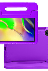 NoXx Hoesje Geschikt voor Samsung Galaxy Tab A 10.1 2019 Hoesje Kinderhoes Shockproof Hoes Kids Case - Paars