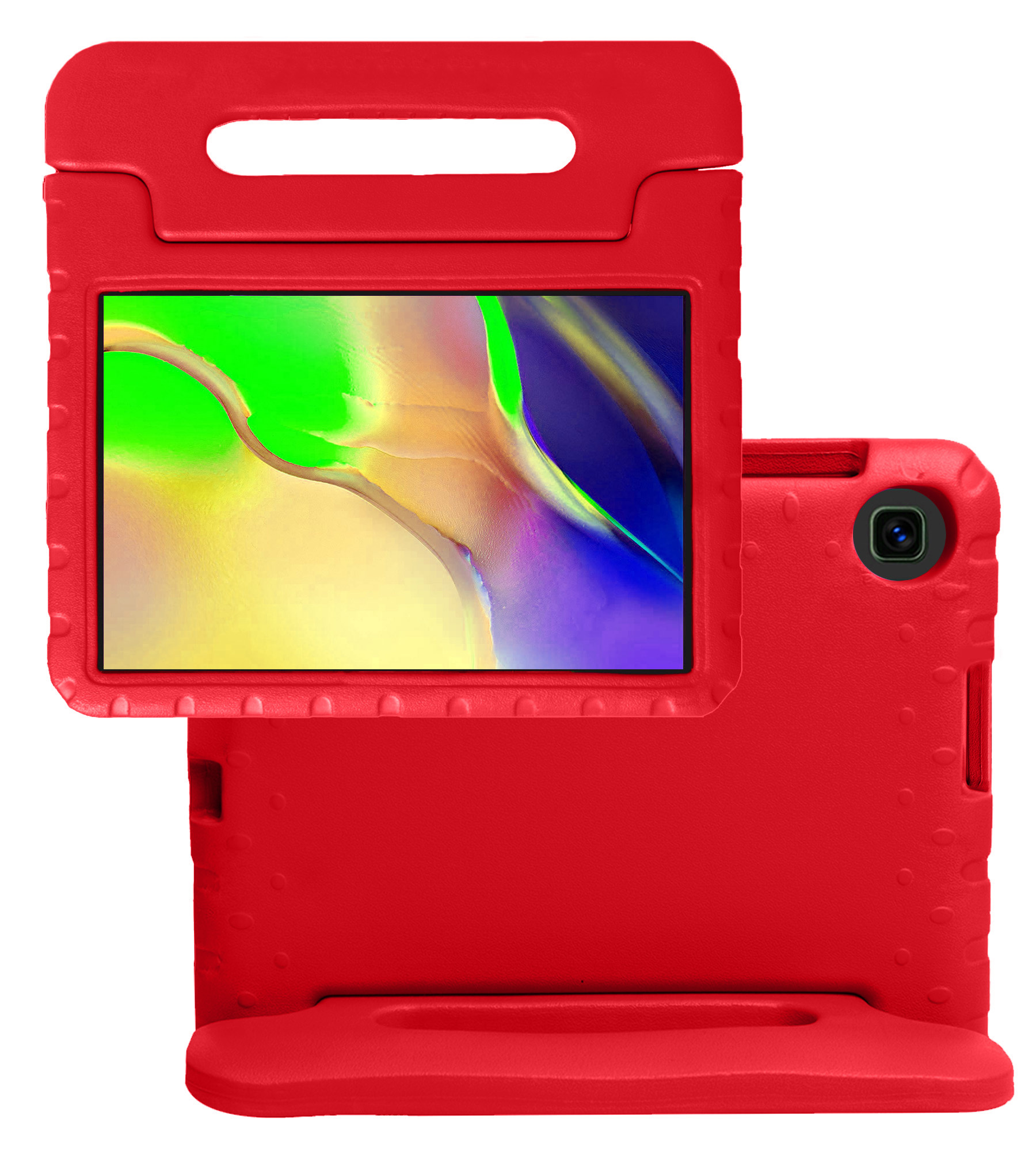 NoXx Hoesje Geschikt voor Samsung Galaxy Tab A 10.1 2019 Hoesje Kinderhoes Shockproof Hoes Kids Case - Rood