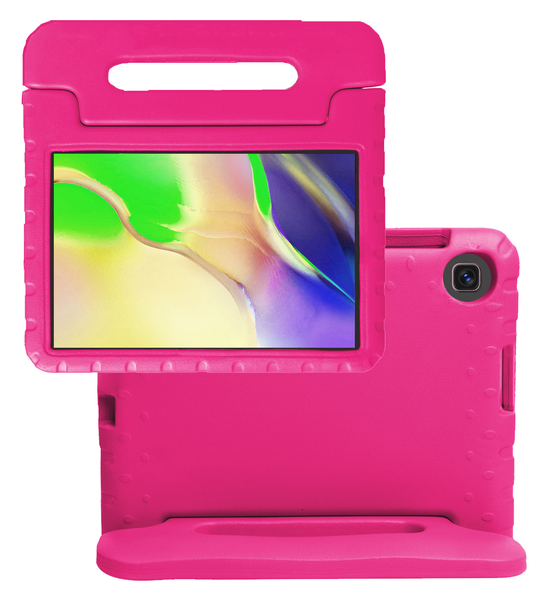 NoXx Hoesje Geschikt voor Samsung Galaxy Tab A 10.1 2019 Hoesje Kinderhoes Shockproof Hoes Kids Case - Roze