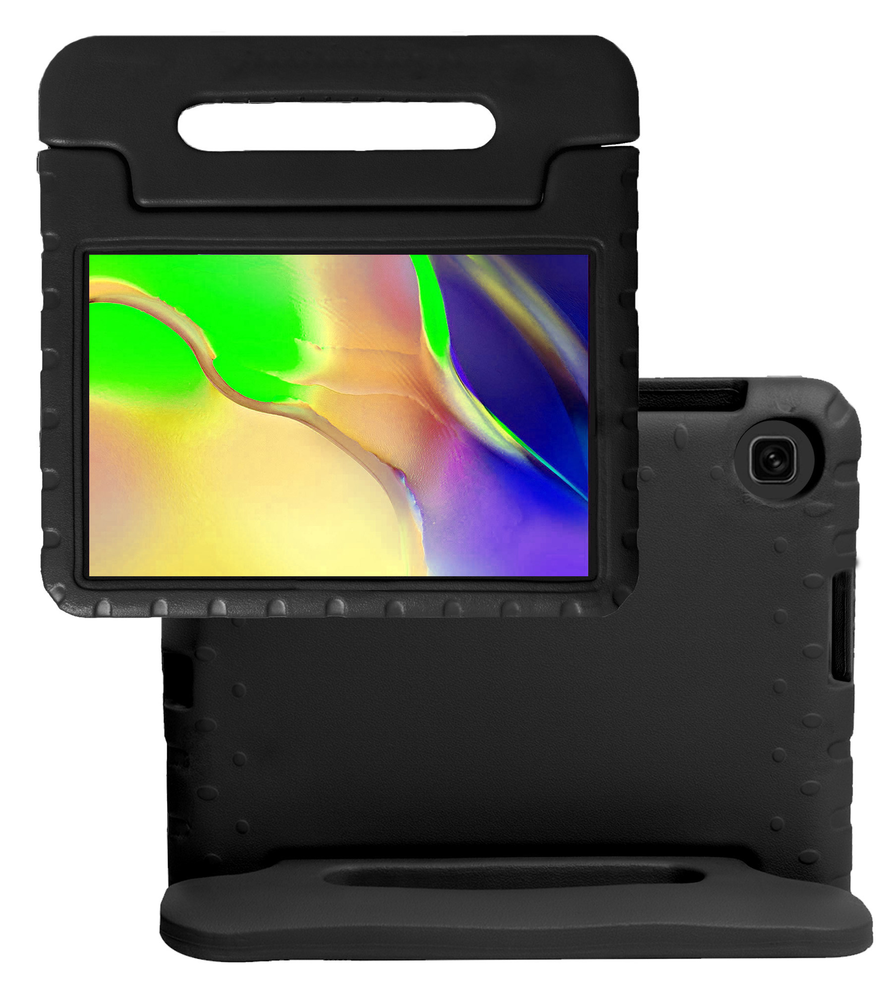 NoXx Hoesje Geschikt voor Samsung Galaxy Tab A 10.1 2019 Hoesje Kinderhoes Shockproof Hoes Kids Case - Zwart