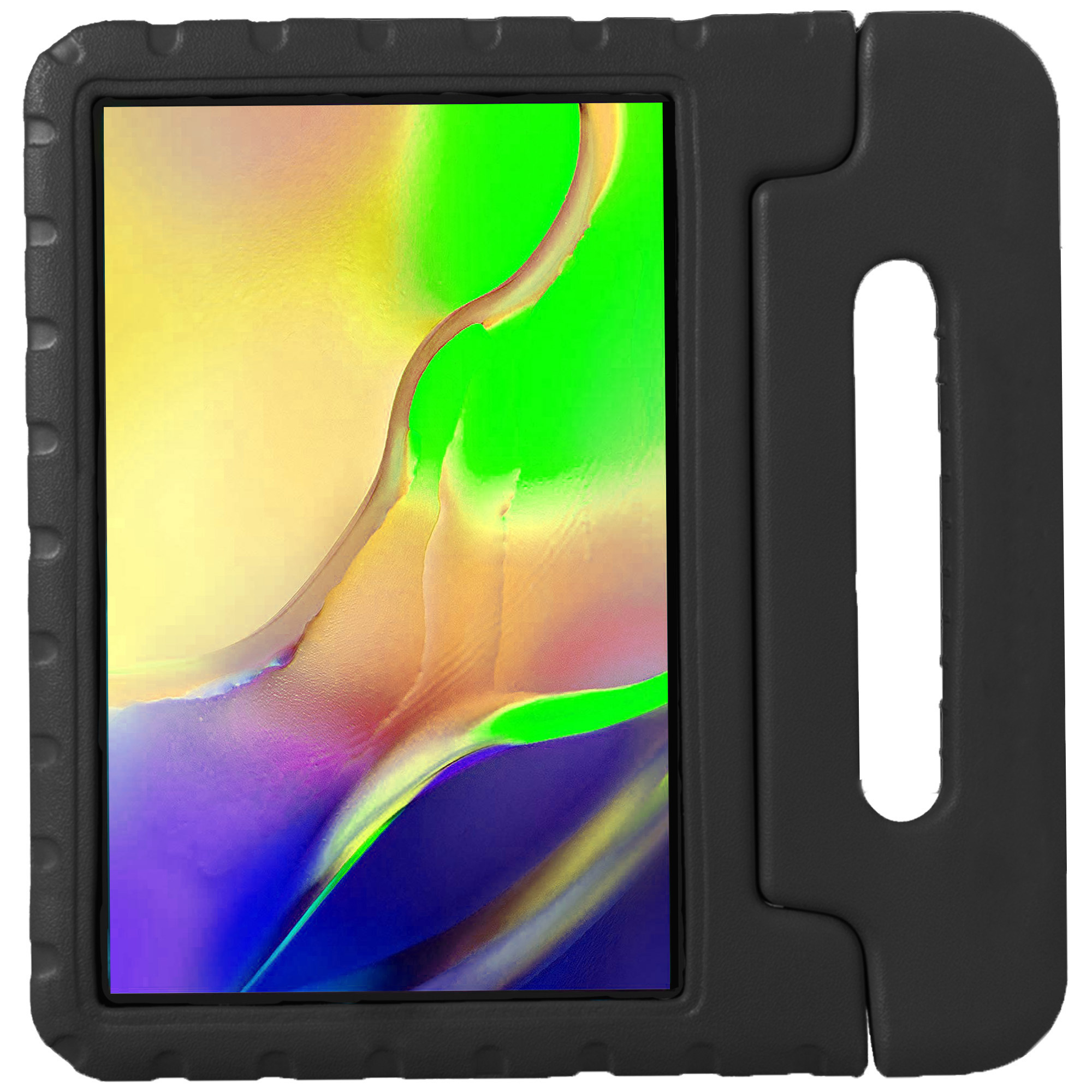 NoXx Hoesje Geschikt voor Samsung Galaxy Tab A 10.1 2019 Hoesje Kinderhoes Shockproof Hoes Kids Case - Zwart