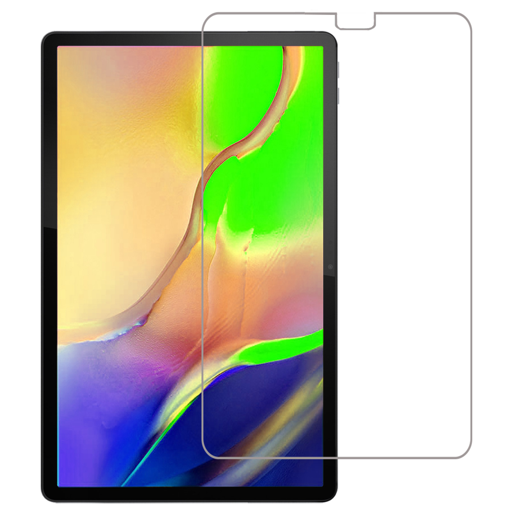 NoXx Hoesje Geschikt voor Samsung Galaxy Tab A 10.1 2019 Hoesje Kinderhoes Shockproof Hoes Kids Case Met Screenprotector - Groen