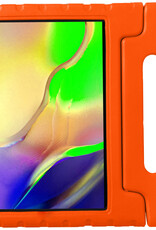 NoXx Hoesje Geschikt voor Samsung Galaxy Tab A 10.1 2019 Hoesje Kinderhoes Shockproof Hoes Kids Case Met Screenprotector - Oranje