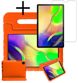 NoXx NoXx Samsung Galaxy Tab A 10.1 2019 Kinderhoes Met Screenprotector - Oranje