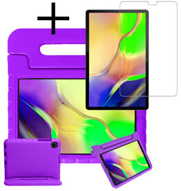 NoXx NoXx Samsung Galaxy Tab A 10.1 2019 Kinderhoes Met Screenprotector - Paars