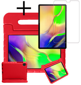 NoXx NoXx Samsung Galaxy Tab A 10.1 2019 Kinderhoes Met Screenprotector - Rood