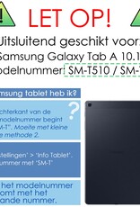 NoXx Hoesje Geschikt voor Samsung Galaxy Tab A 10.1 2019 Hoesje Kinderhoes Shockproof Hoes Kids Case Met 2x Screenprotector - Blauw